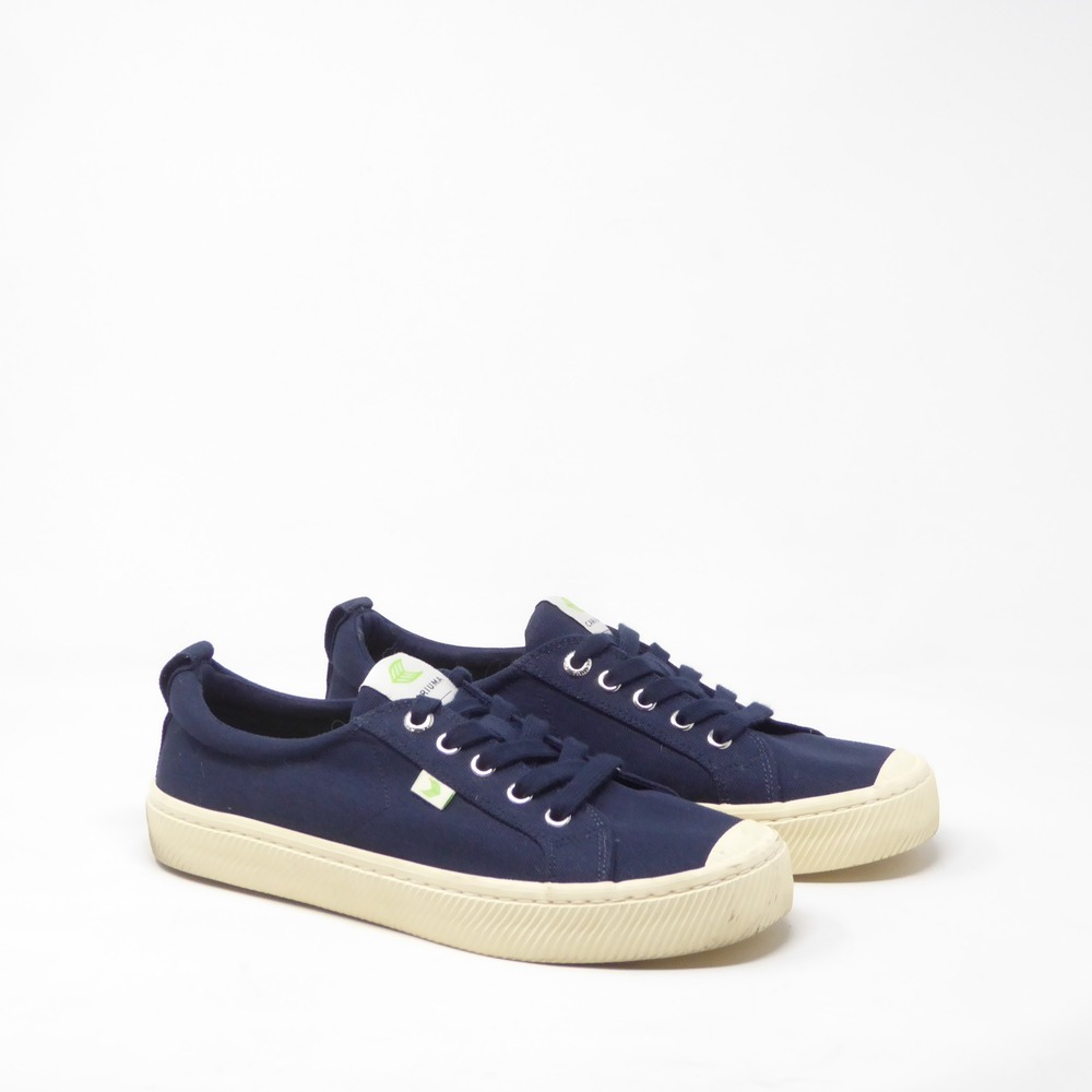 Cariuma Women Sneakers Navy Blue OCA Low Canvas Lace Up 9